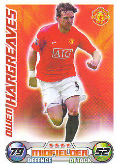 Owen Hargreaves Manchester United 2008/09 Topps Match Attax #192